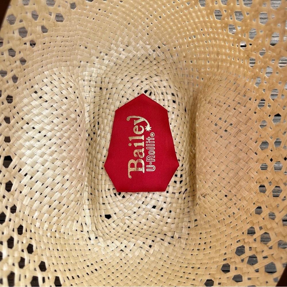 Bailey U-Rollit New West Straw Cowboy Hat Unisex Size 7 1/2 - Picture 11 of 14